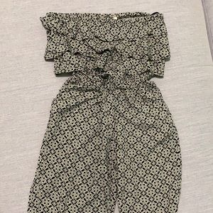 Black and white romper